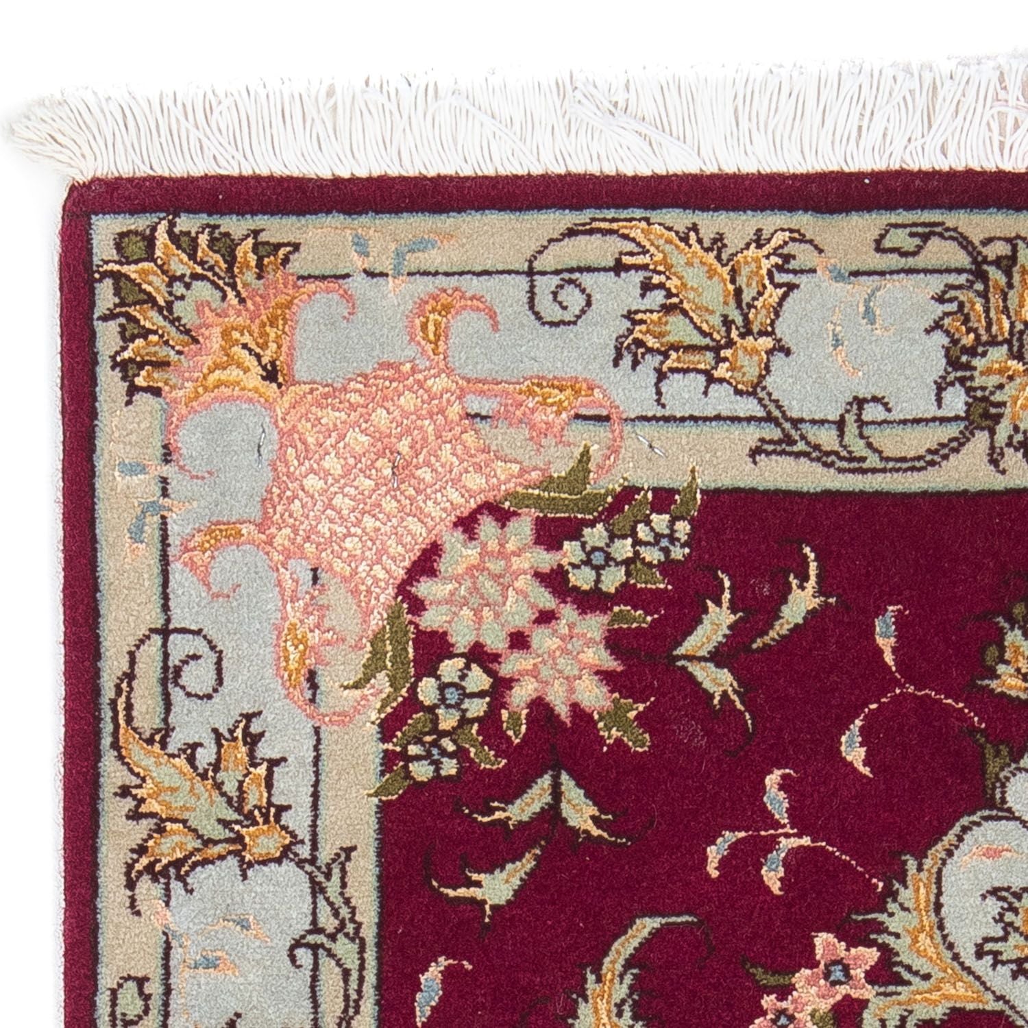 Persisk tæppe - Tabriz - Royal - 90 x 60 cm - mørkerød