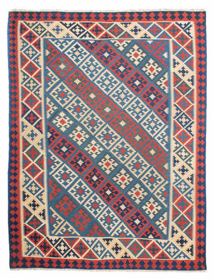 Kelim-tæppe - orientalsk - 322 x 252 cm - flerfarvet