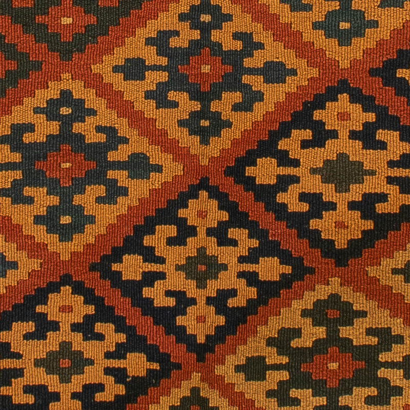 Kelim-tæppe - orientalsk - 198 x 148 cm - mørkerød