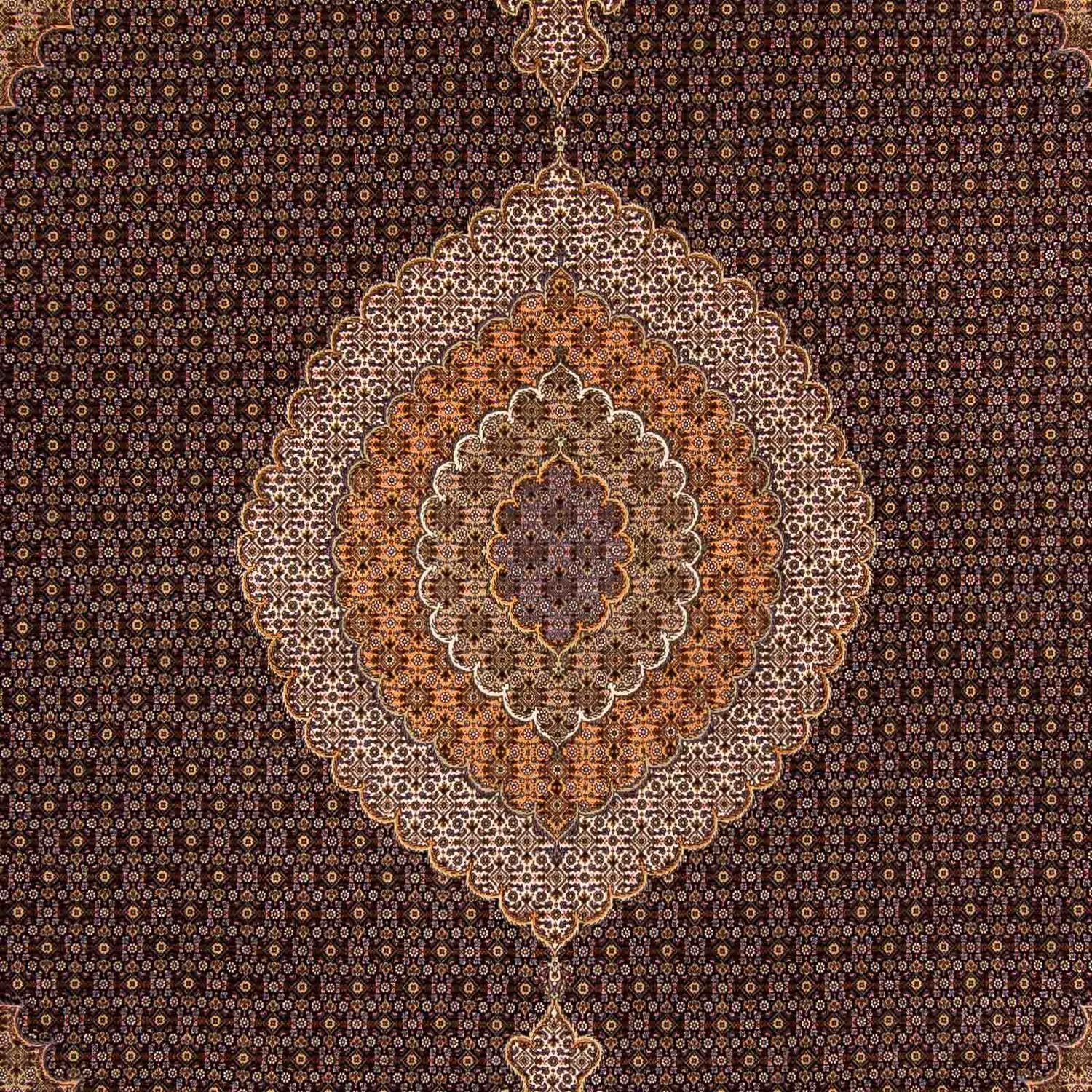 Persisk tæppe - Tabriz - 395 x 303 cm - lys brun