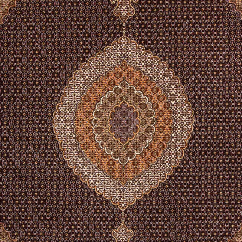 Persisk tæppe - Tabriz - 395 x 303 cm - lys brun