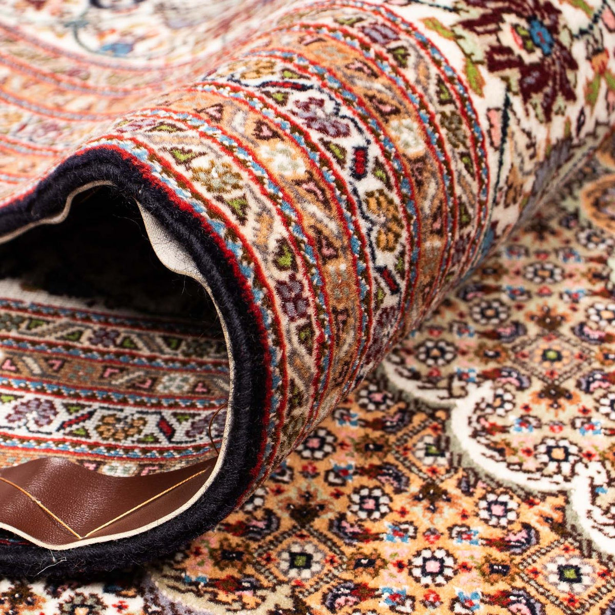 Persisk tæppe - Tabriz - 395 x 303 cm - lys brun