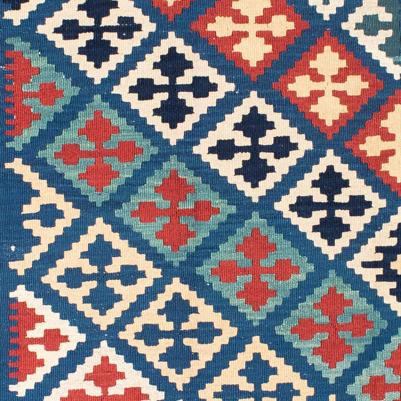 Kelim-tæppe - orientalsk - 170 x 128 cm - blå