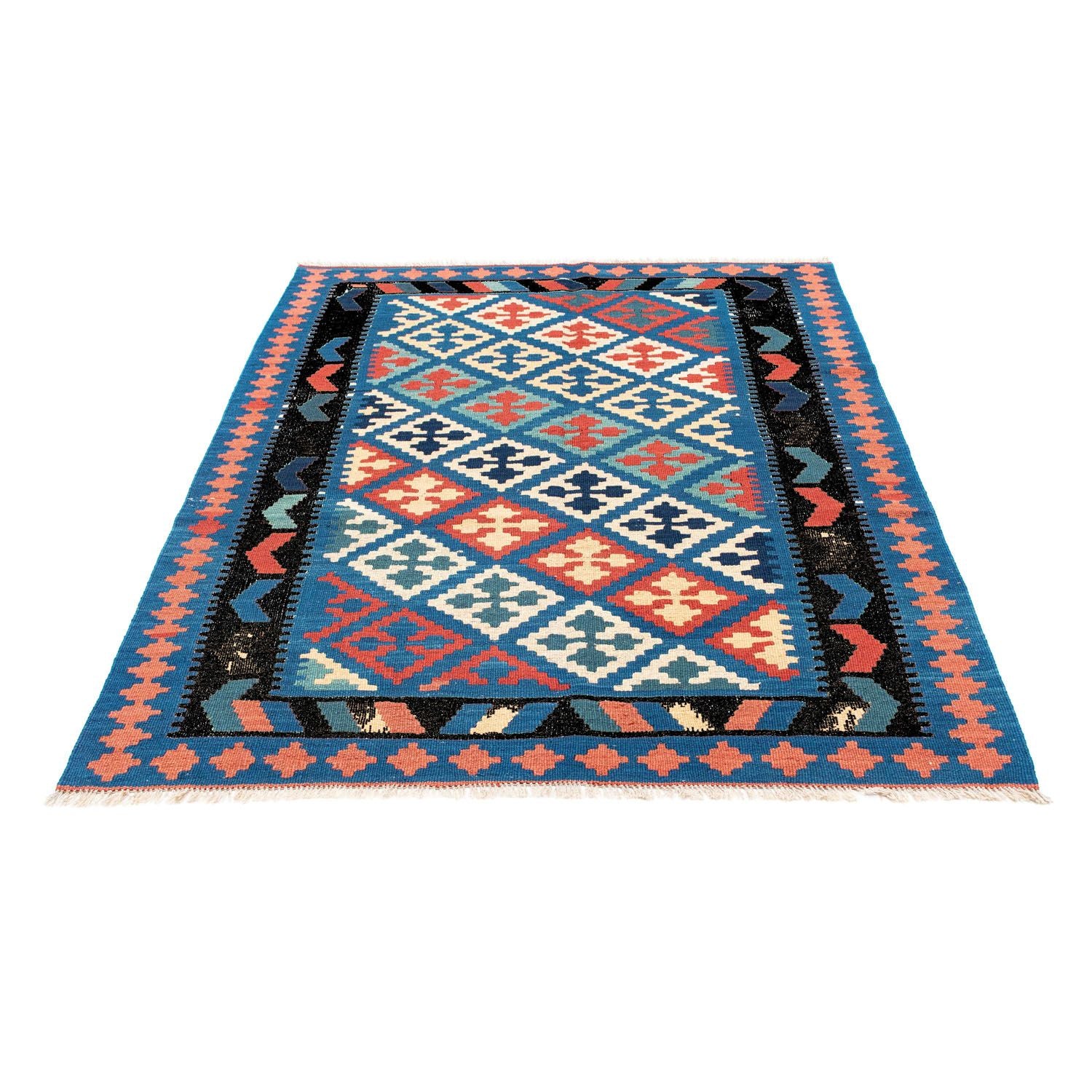 Kelim-tæppe - orientalsk - 170 x 128 cm - blå