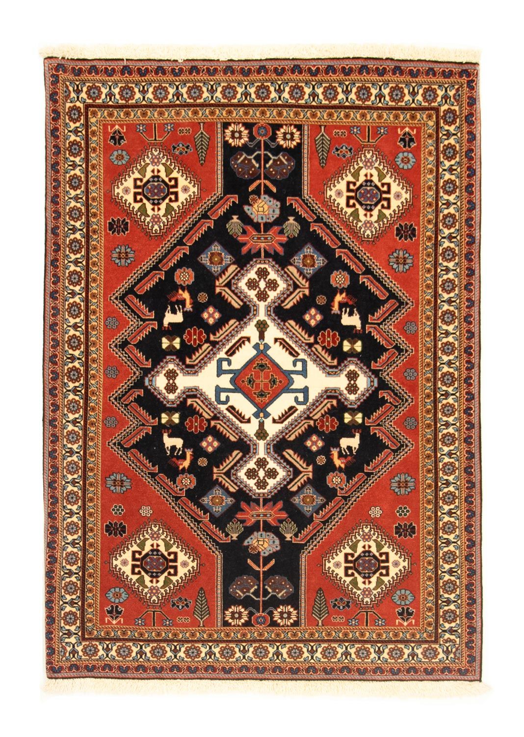Persisk tæppe - Nomadisk - 152 x 113 cm - mørkeblå