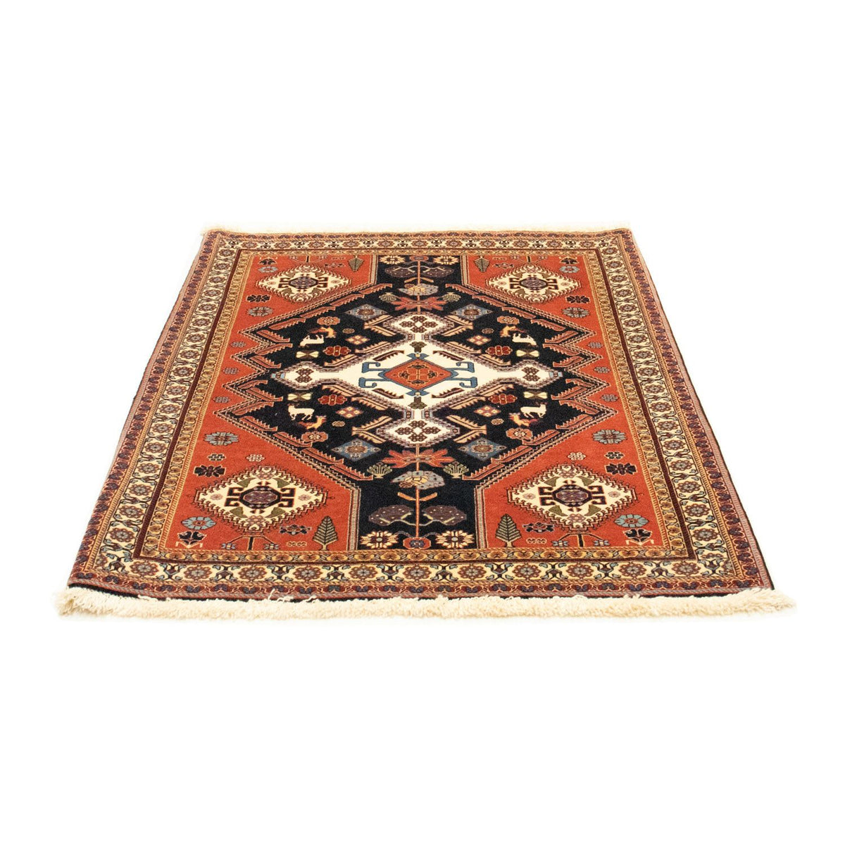 Persisk tæppe - Nomadisk - 152 x 113 cm - mørkeblå