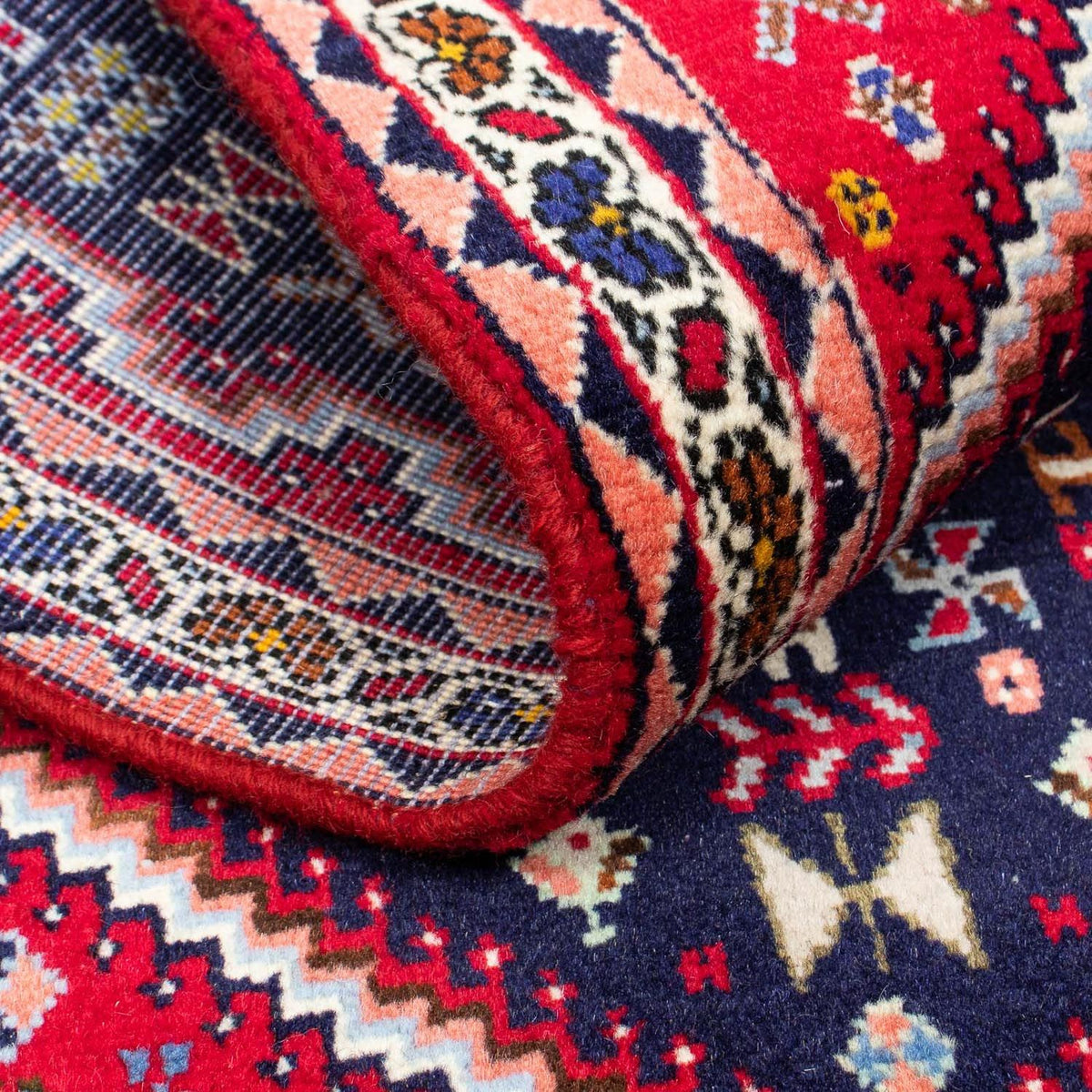 Persisk tæppe - Nomadisk - 130 x 78 cm - mørkeblå