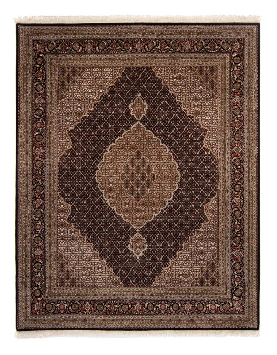 Persisk tæppe - Tabriz - 299 x 240 cm - mørkeblå