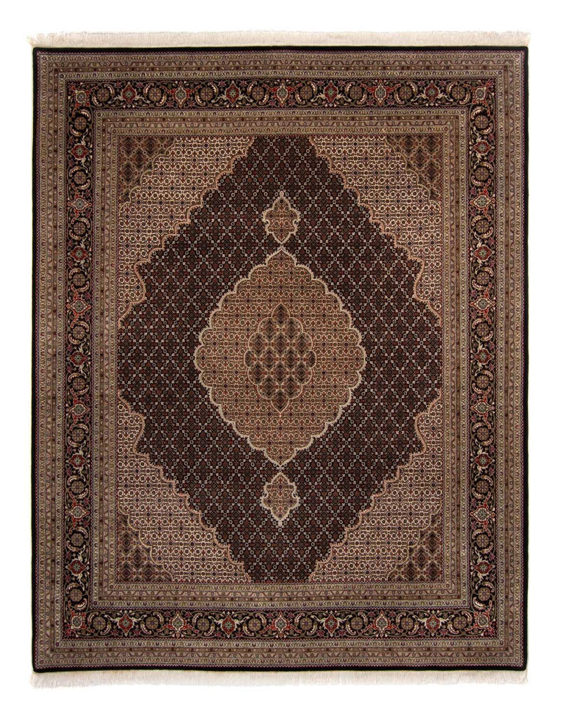 Persisk tæppe - Tabriz - 299 x 240 cm - mørkeblå