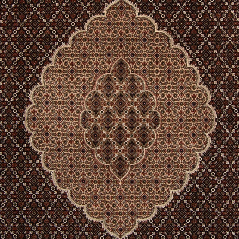 Persisk tæppe - Tabriz - 299 x 240 cm - mørkeblå