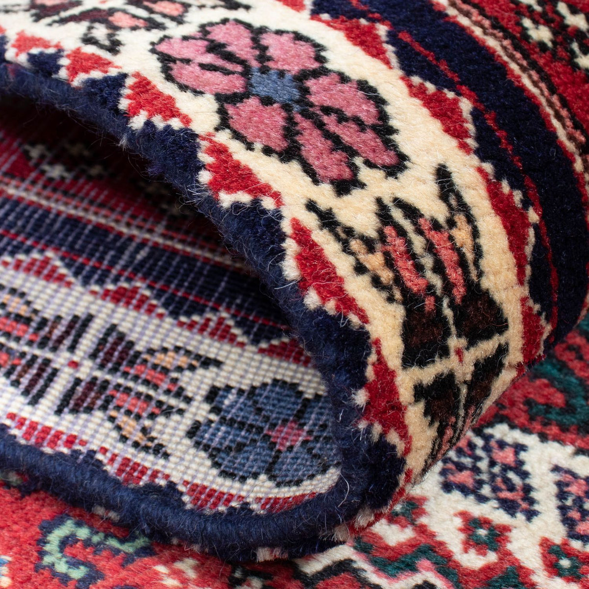 Løber Persisk tæppe - Nomadisk - 297 x 77 cm - mørkerød