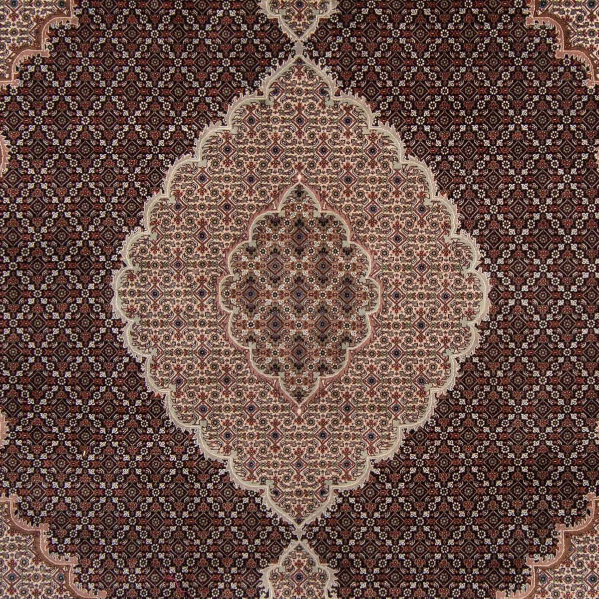 Persisk tæppe - Tabriz - 303 x 249 cm - mørkeblå