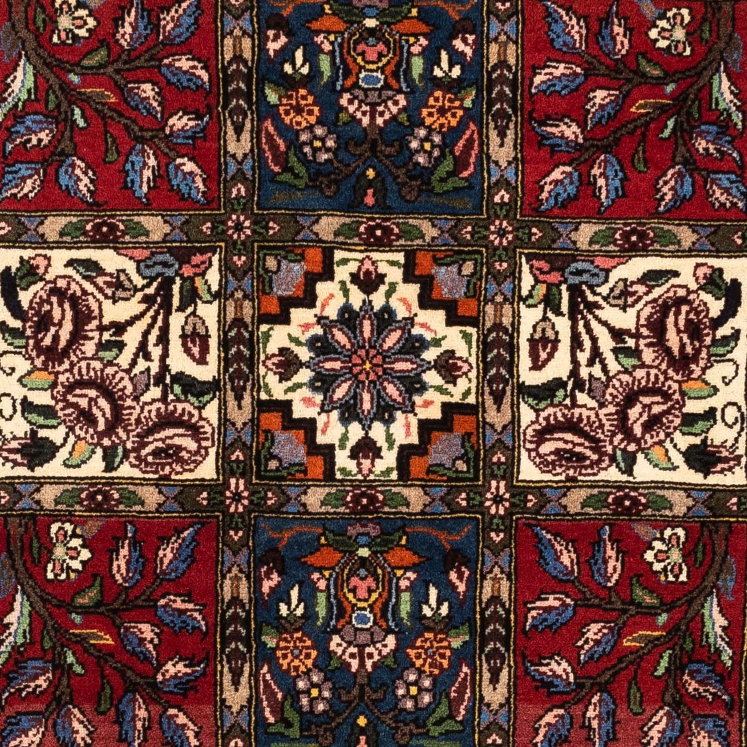Persisk tæppe - Nomadisk - 150 x 102 cm - mørkerød