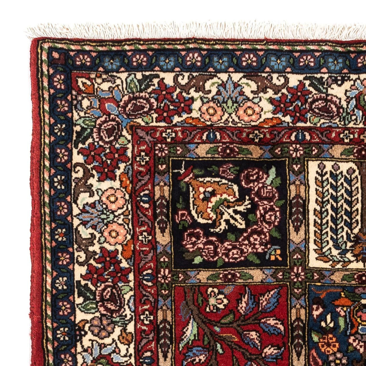 Persisk tæppe - Nomadisk - 150 x 102 cm - mørkerød