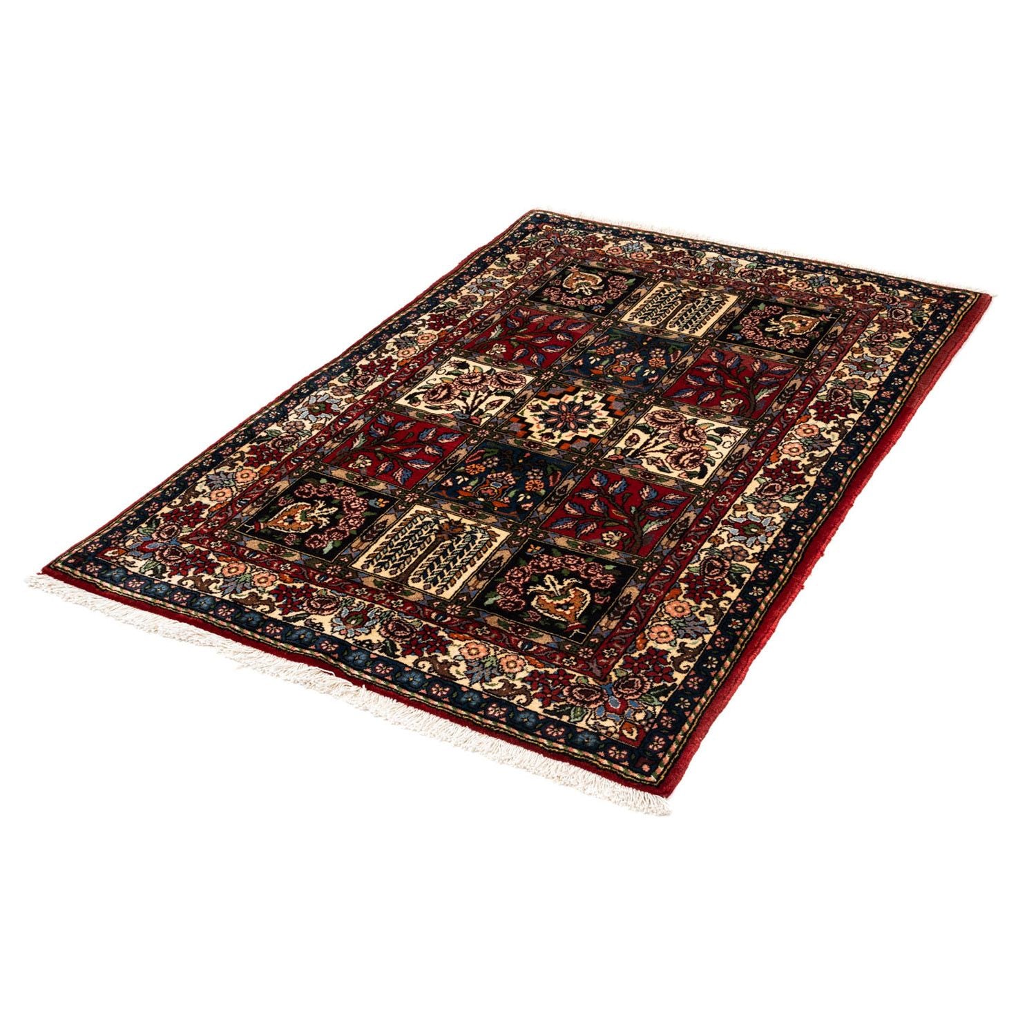 Persisk tæppe - Nomadisk - 150 x 102 cm - mørkerød