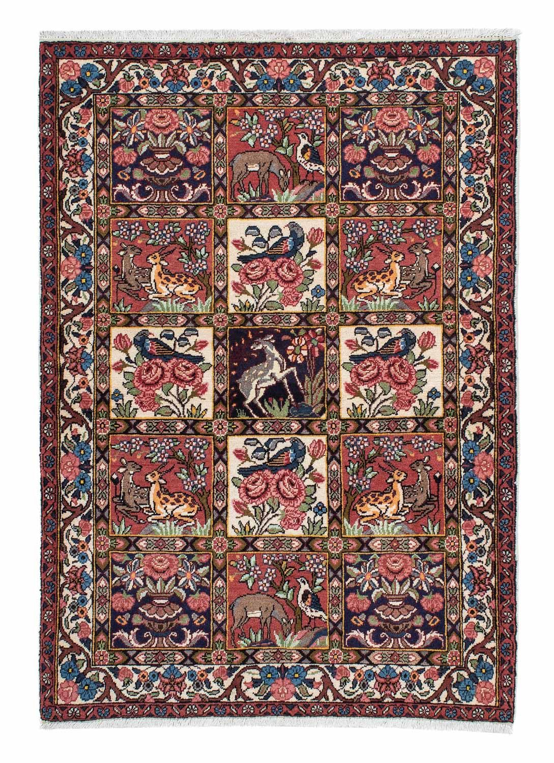 Persisk tæppe - Nomadisk - 153 x 105 cm - lysrød