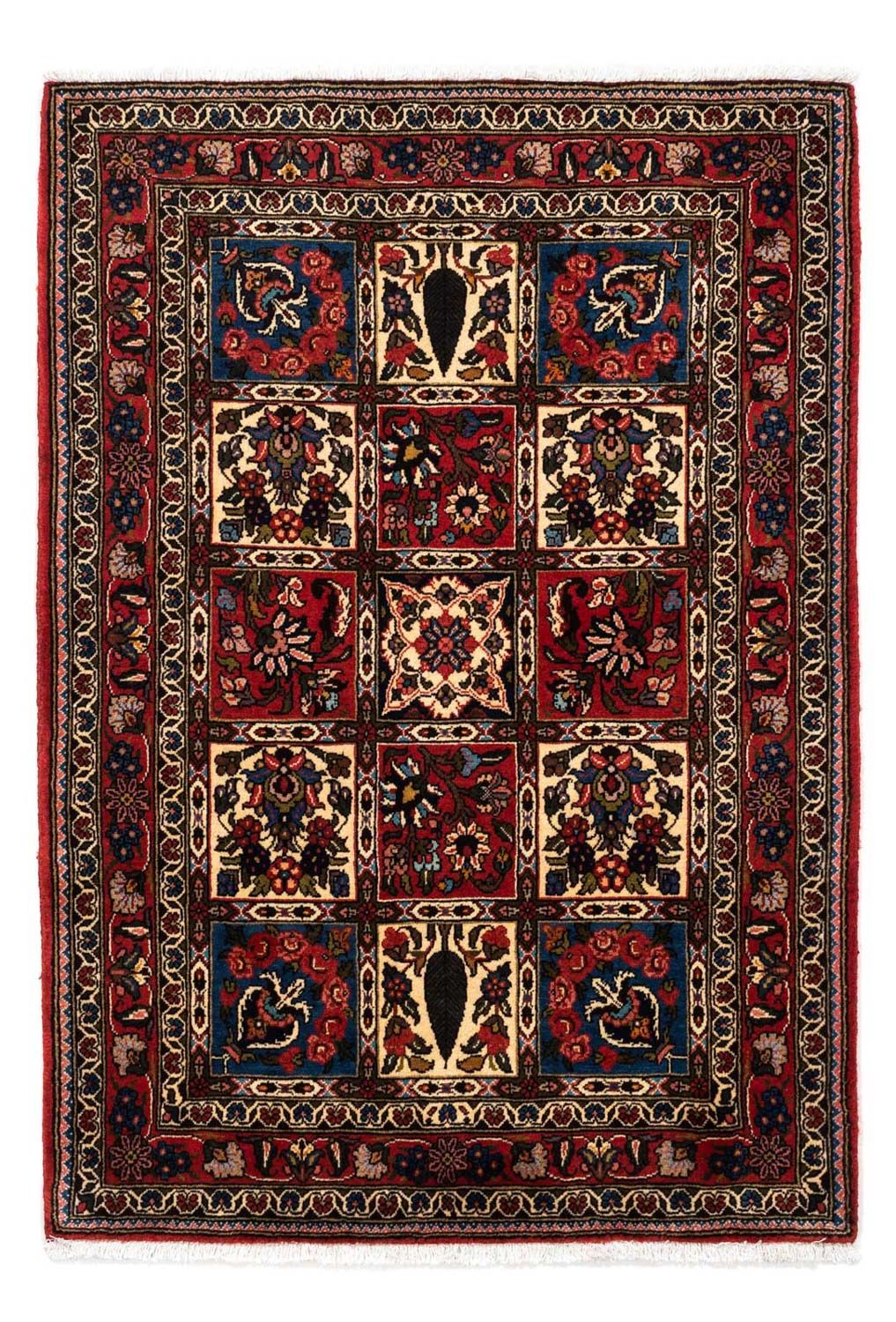 Persisk tæppe - Nomadisk - 153 x 103 cm - mørkerød