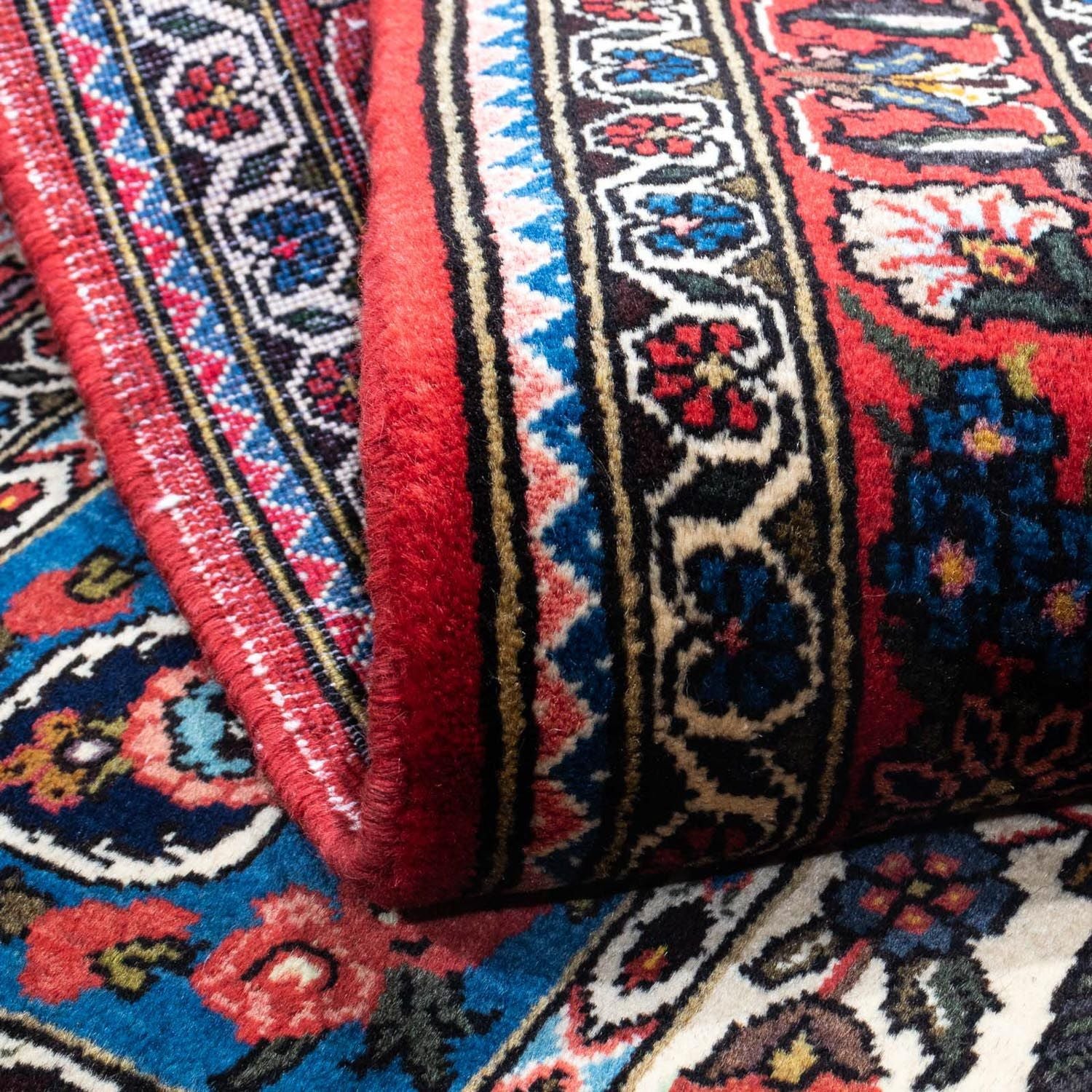 Persisk tæppe - Nomadisk - 153 x 103 cm - mørkerød