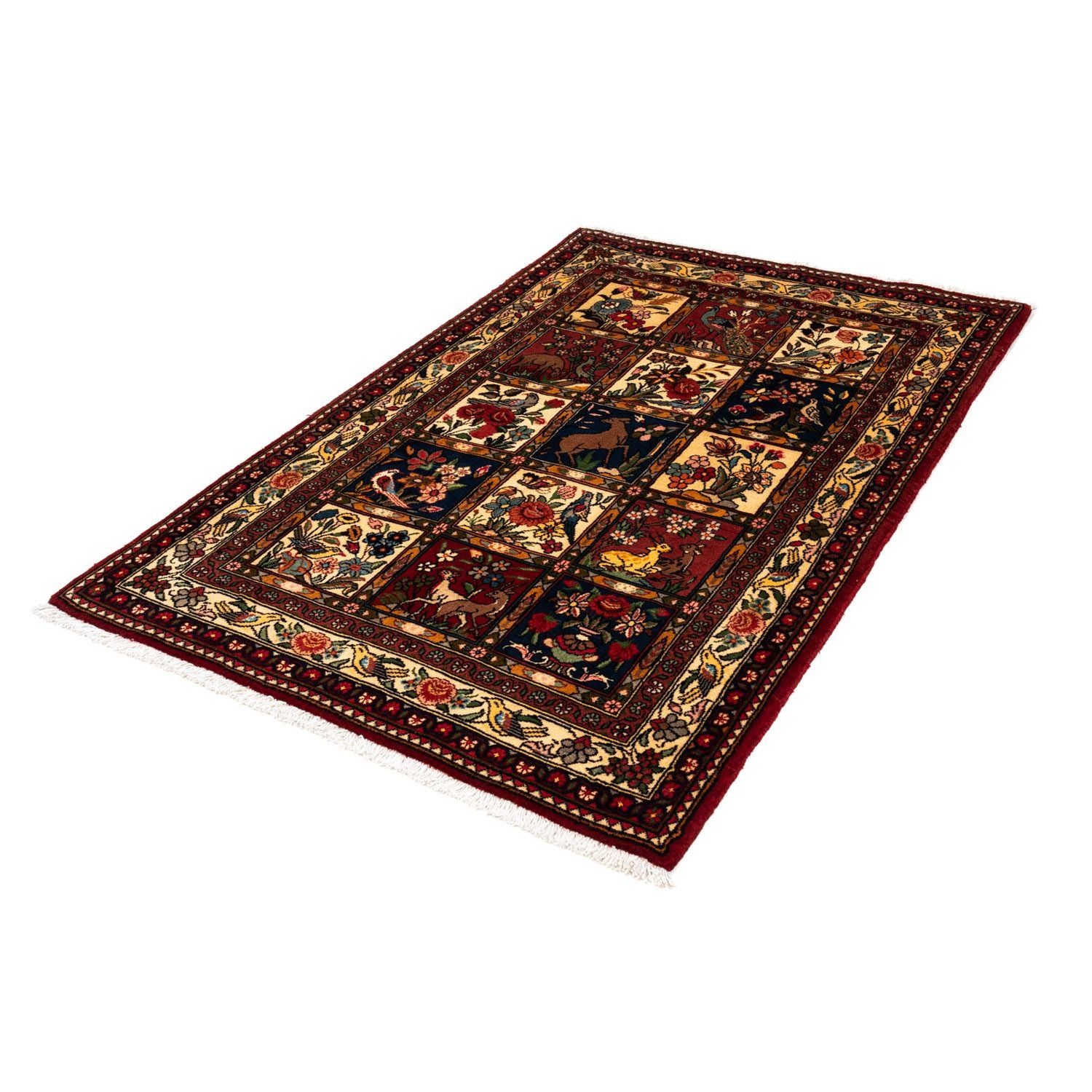 Persisk tæppe - Nomadisk - 172 x 110 cm - mørkerød