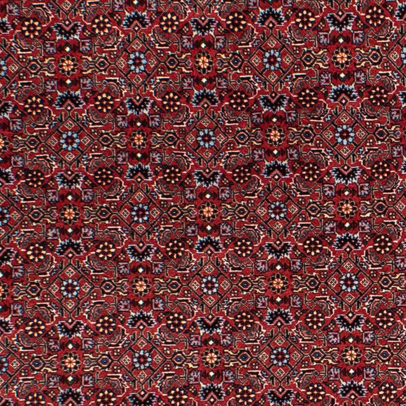 Persisk tæppe - Bijar rundt  - 160 x 160 cm - mørkerød