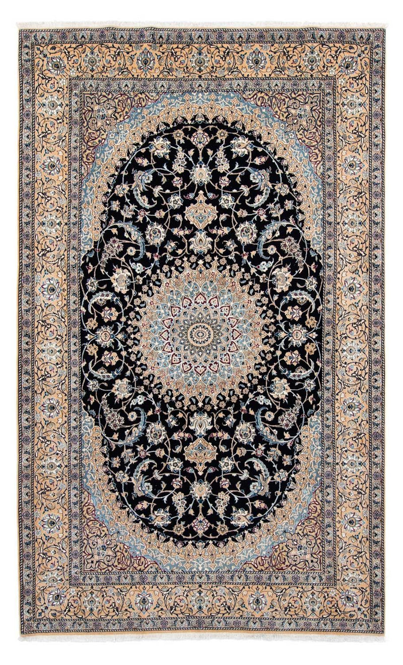 Persisk tæppe - Nain - Premium - 317 x 193 cm - sort
