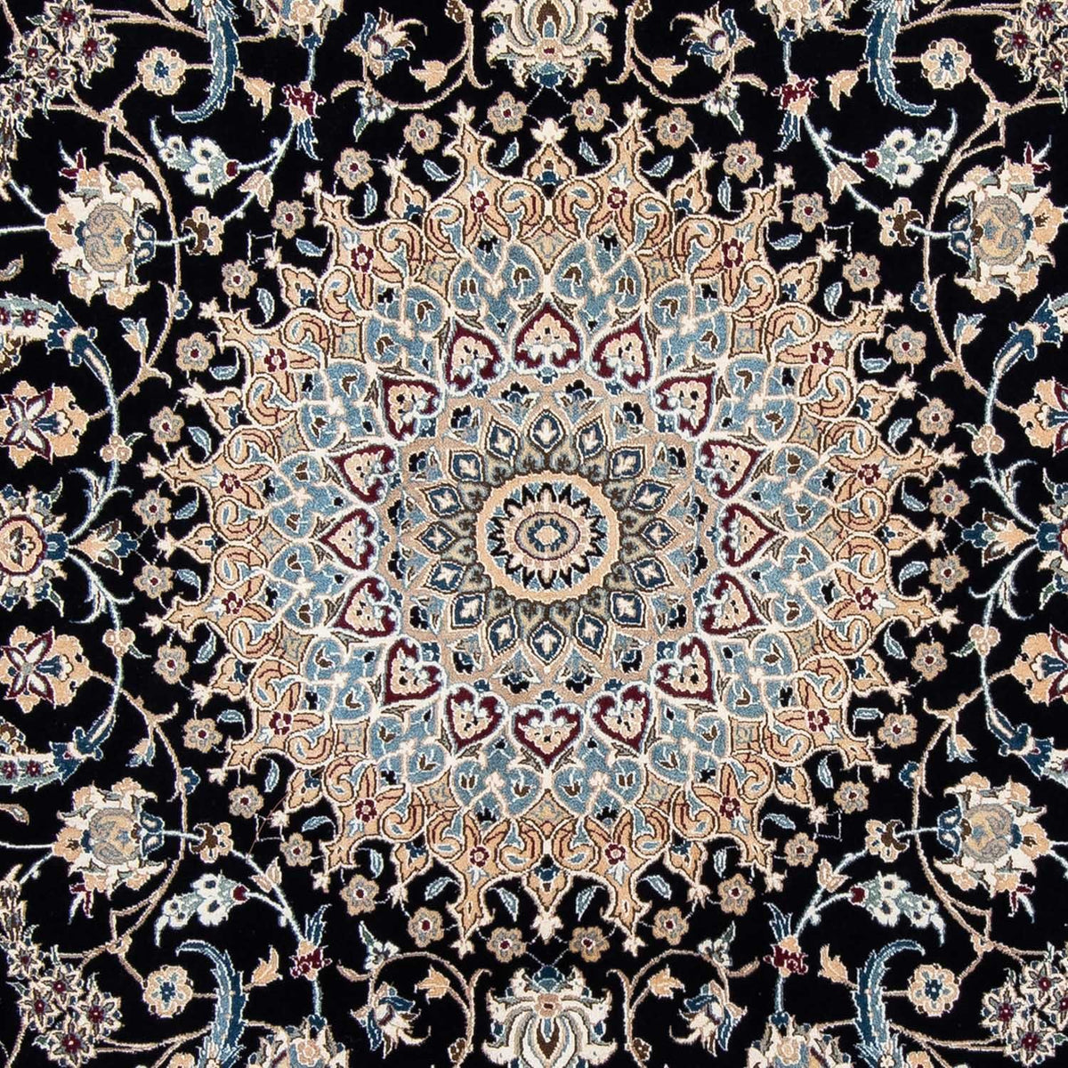 Persisk tæppe - Nain - Premium - 317 x 193 cm - sort