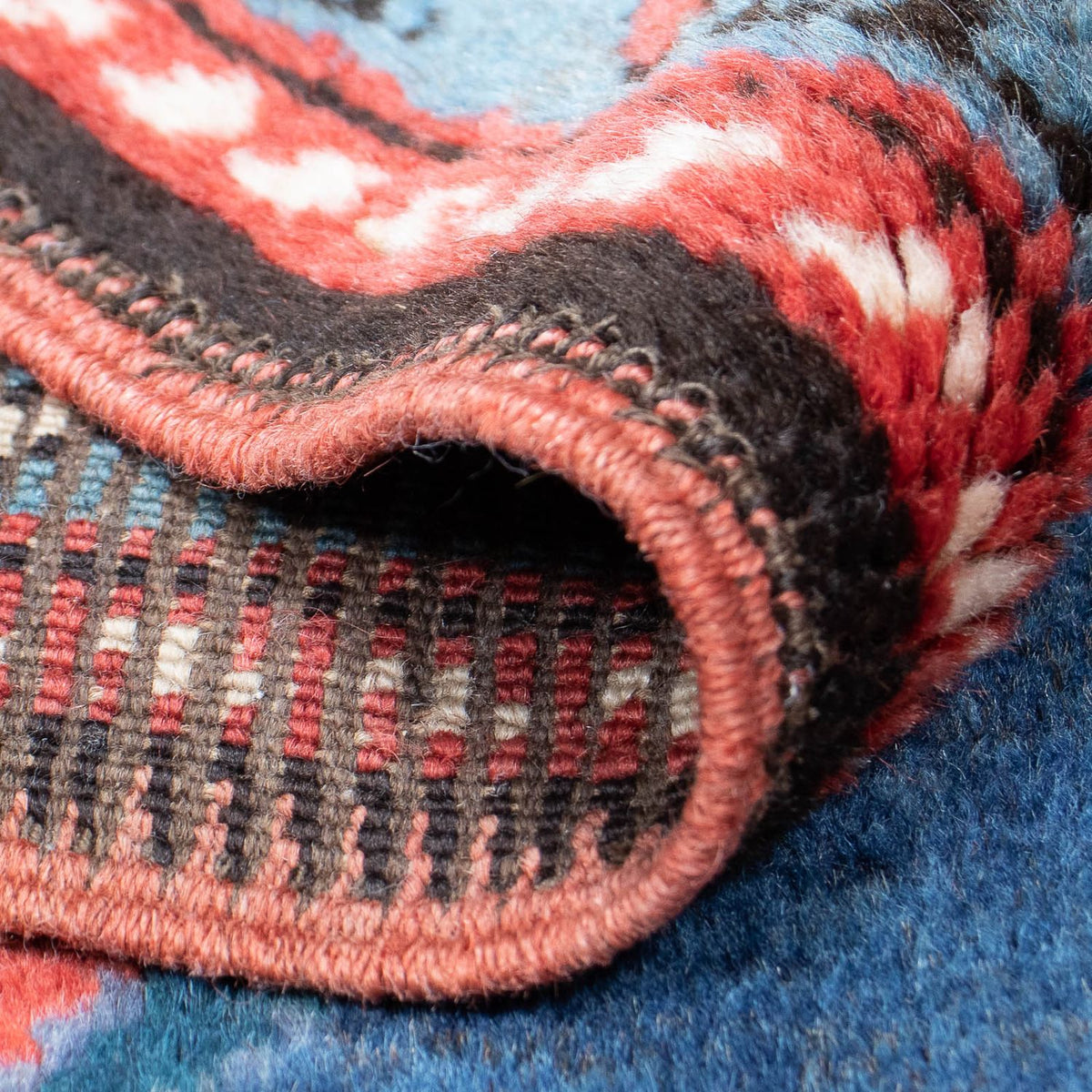 Løber Persisk tæppe - Nomadisk - 380 x 170 cm - mørkeblå