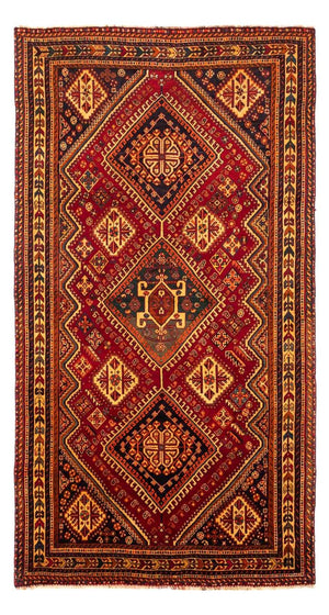Persisk tæppe - Nomadisk - 271 x 152 cm - mørkerød