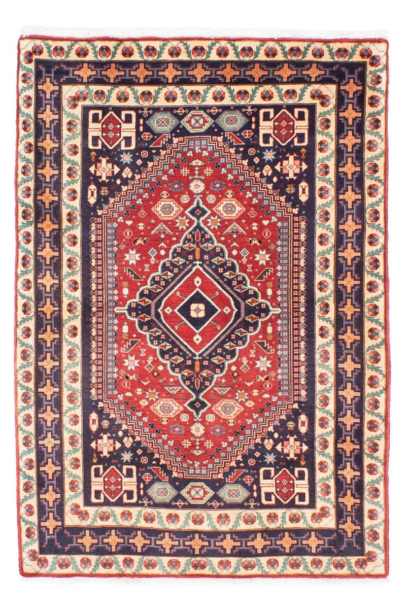 Persisk tæppe - Nomadisk - 180 x 122 cm - mørkerød