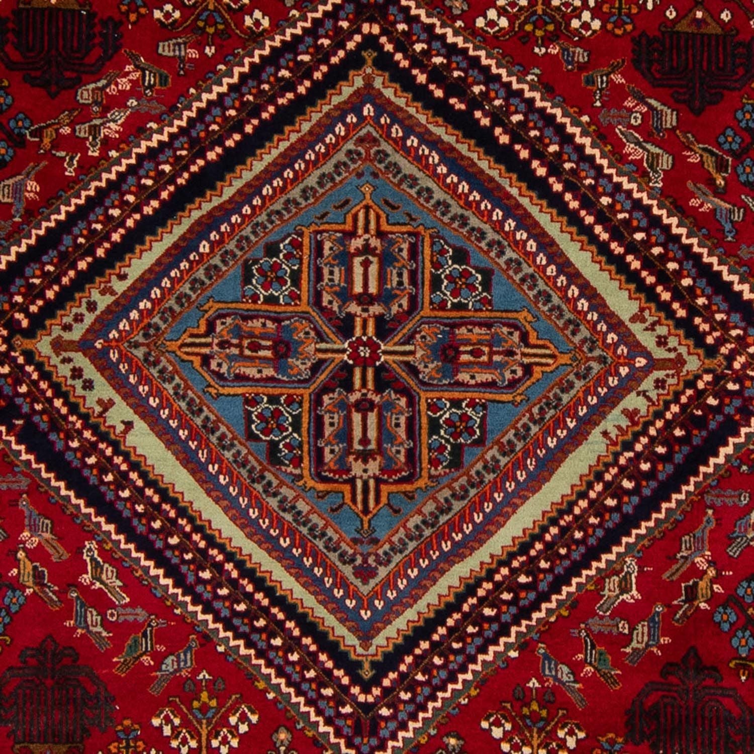 Persisk tæppe - Nomadisk - 324 x 235 cm - mørkerød