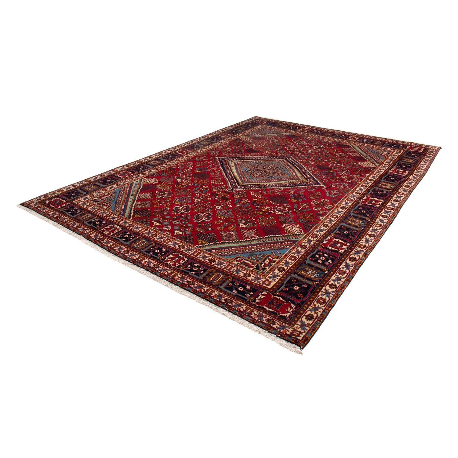 Persisk tæppe - Nomadisk - 324 x 235 cm - mørkerød