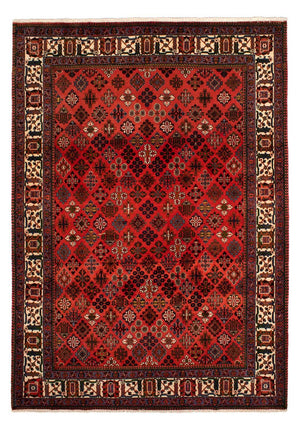 Persisk tæppe - Nomadisk - 302 x 210 cm - mørkerød