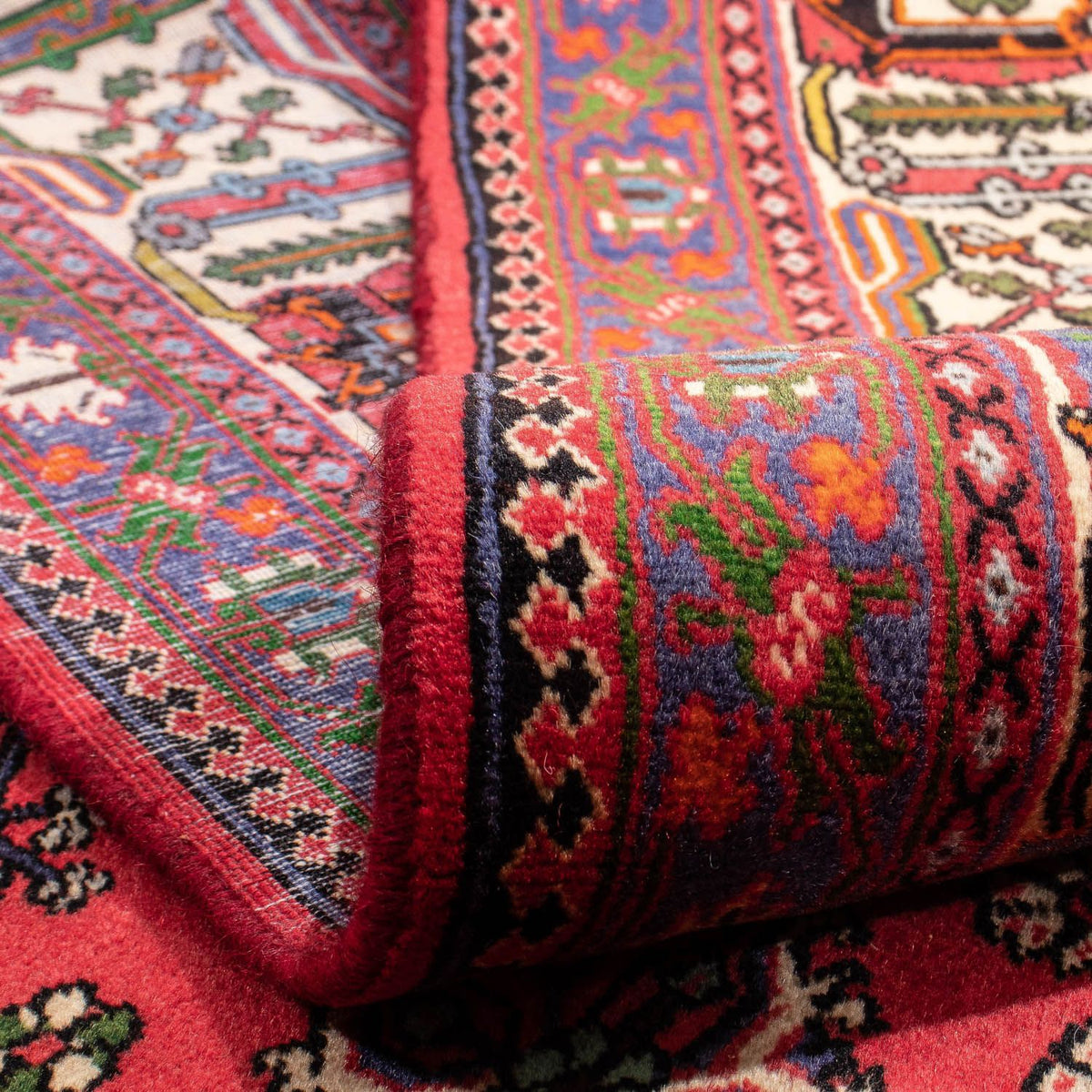 Persisk tæppe - Nomadisk - 330 x 240 cm - mørkerød