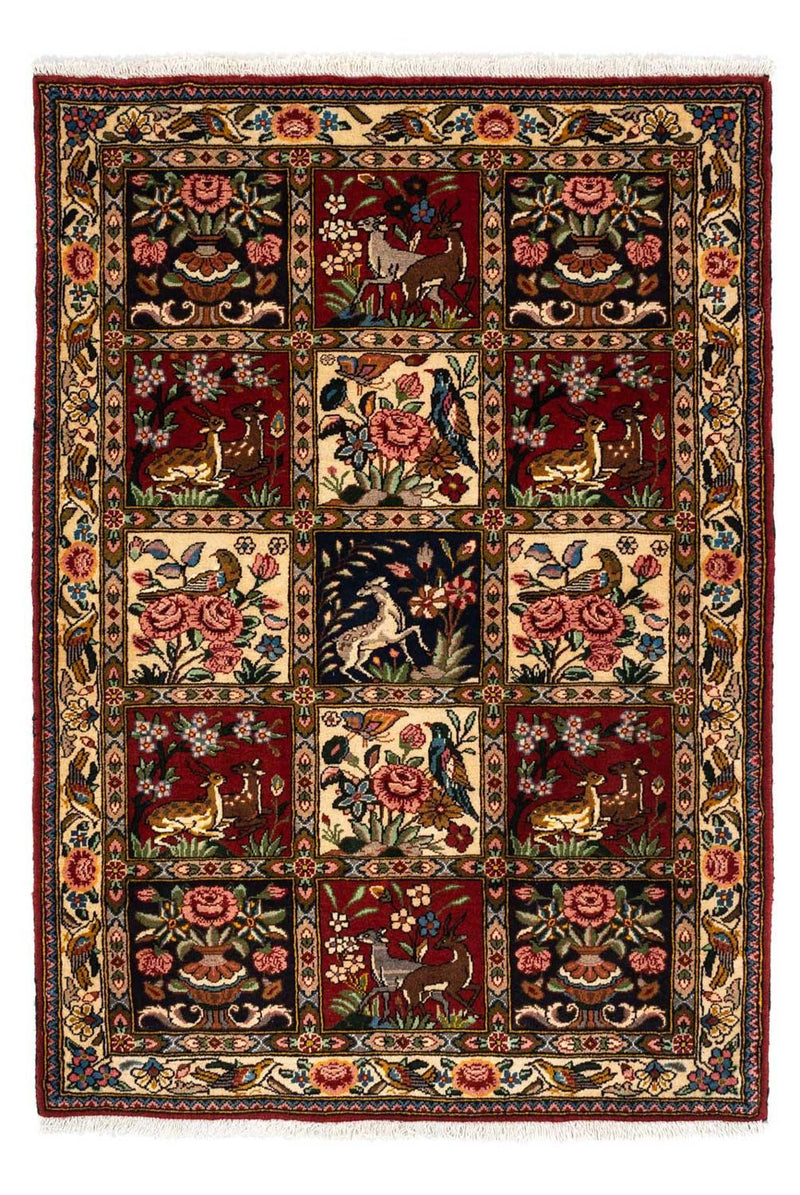 Persisk tæppe - Nomadisk - 148 x 103 cm - mørkerød