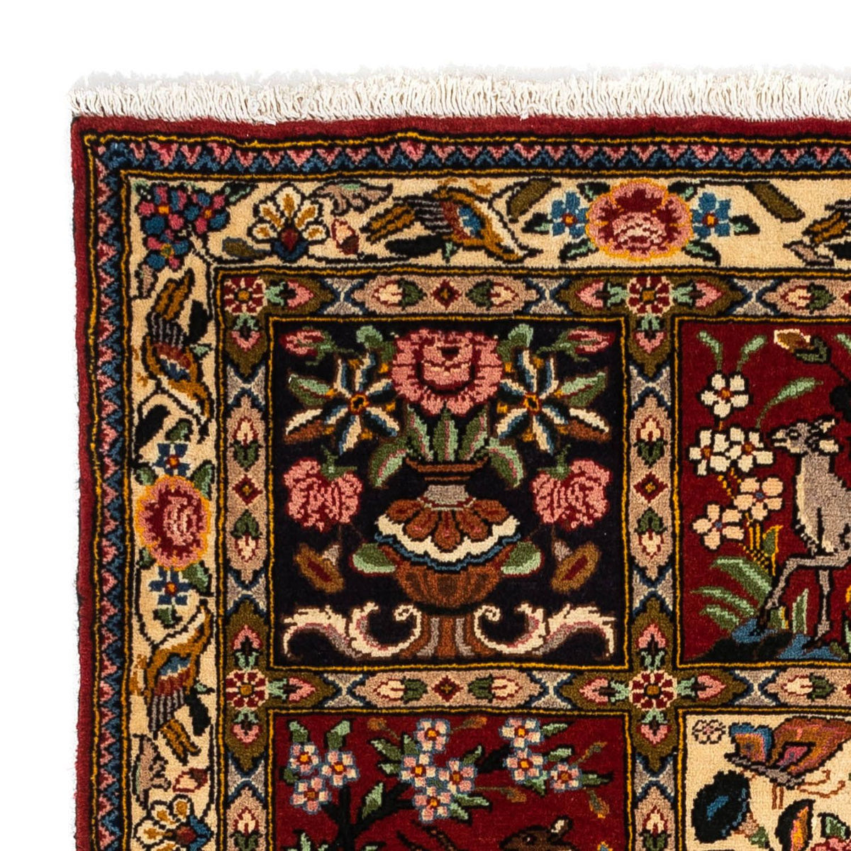 Persisk tæppe - Nomadisk - 148 x 103 cm - mørkerød