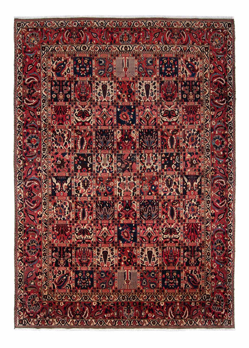 Persisk tæppe - Nomadisk - 358 x 261 cm - mørkerød