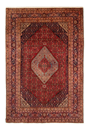 Persisk tæppe - Bijar - 332 x 228 cm - mørkerød