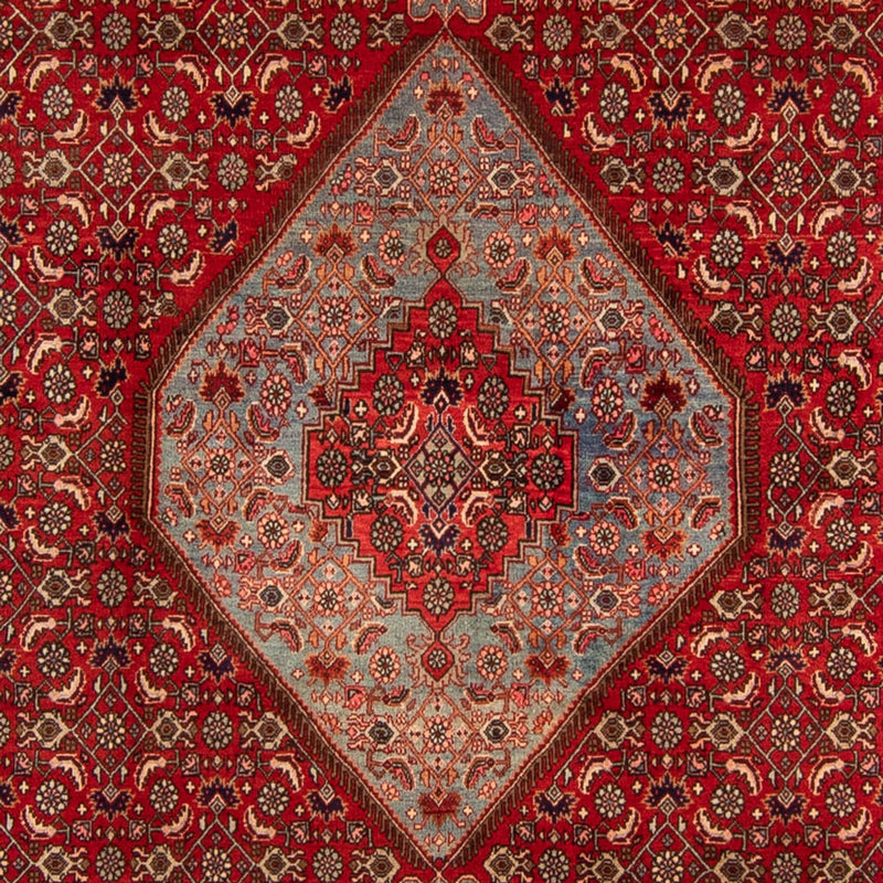 Persisk tæppe - Bijar - 332 x 228 cm - mørkerød