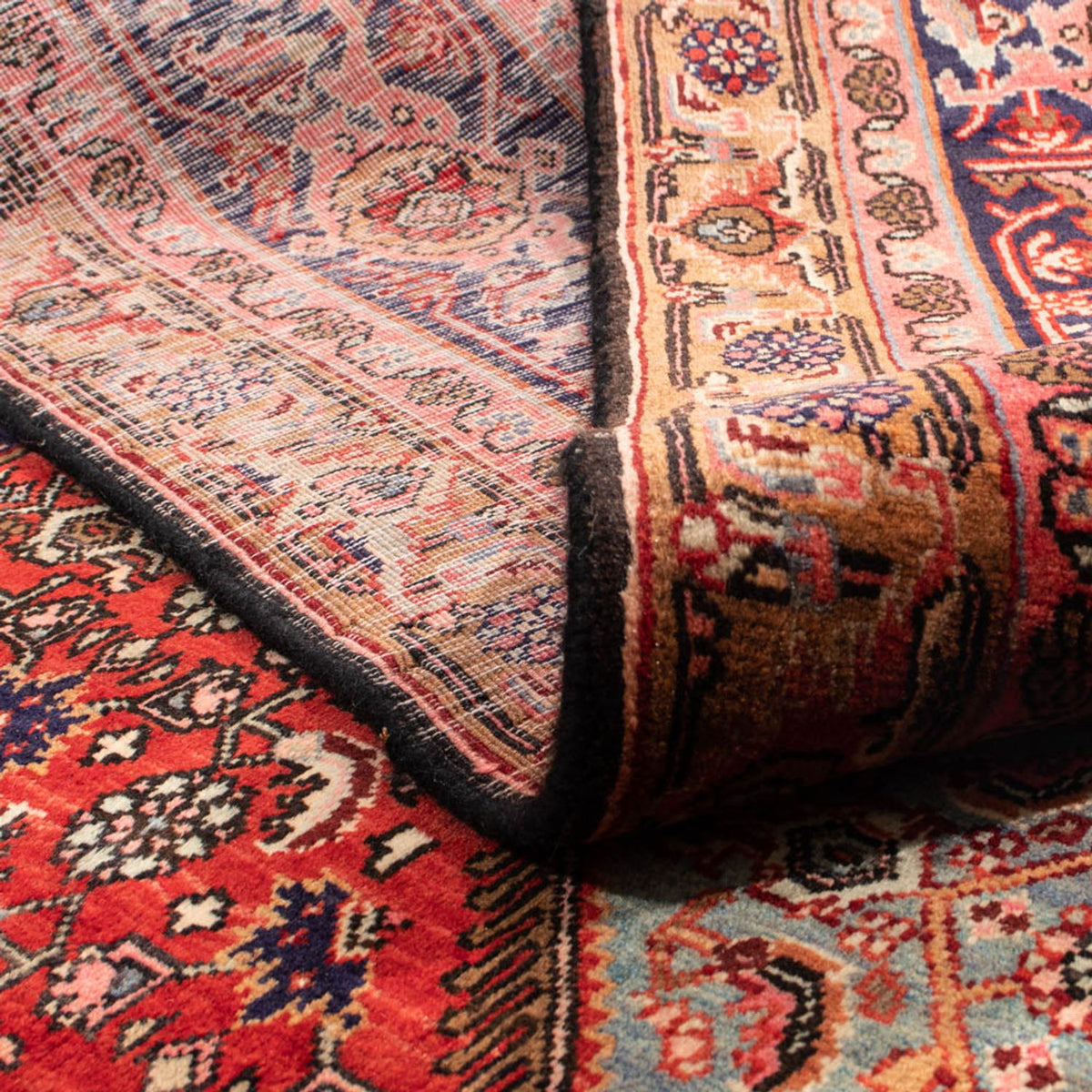 Persisk tæppe - Bijar - 332 x 228 cm - mørkerød