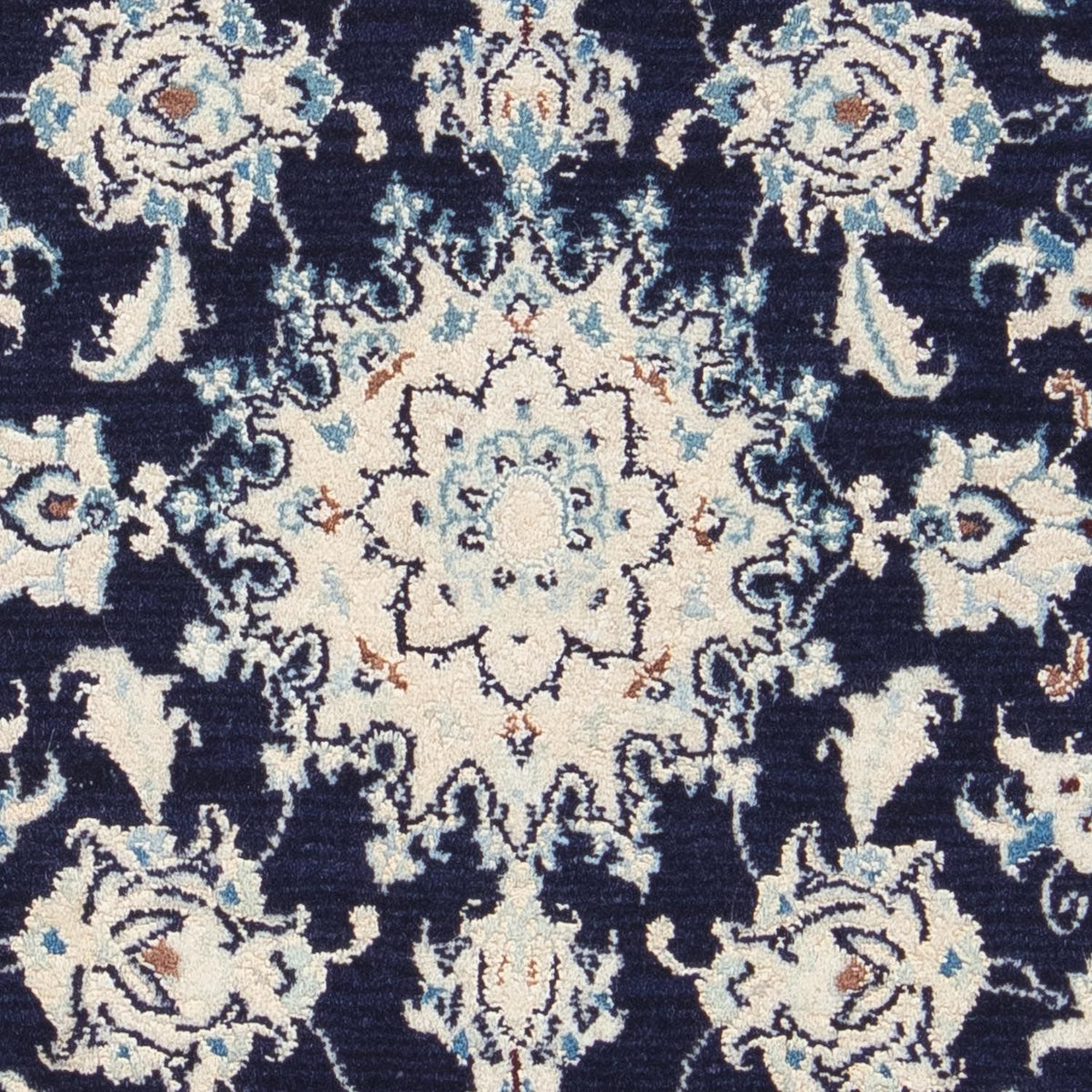 Persisk tæppe - Nain - 85 x 55 cm - mørkeblå