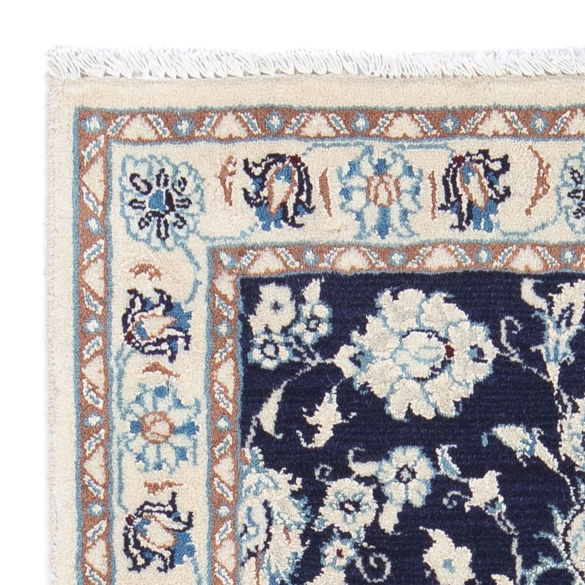 Persisk tæppe - Nain - 85 x 55 cm - mørkeblå