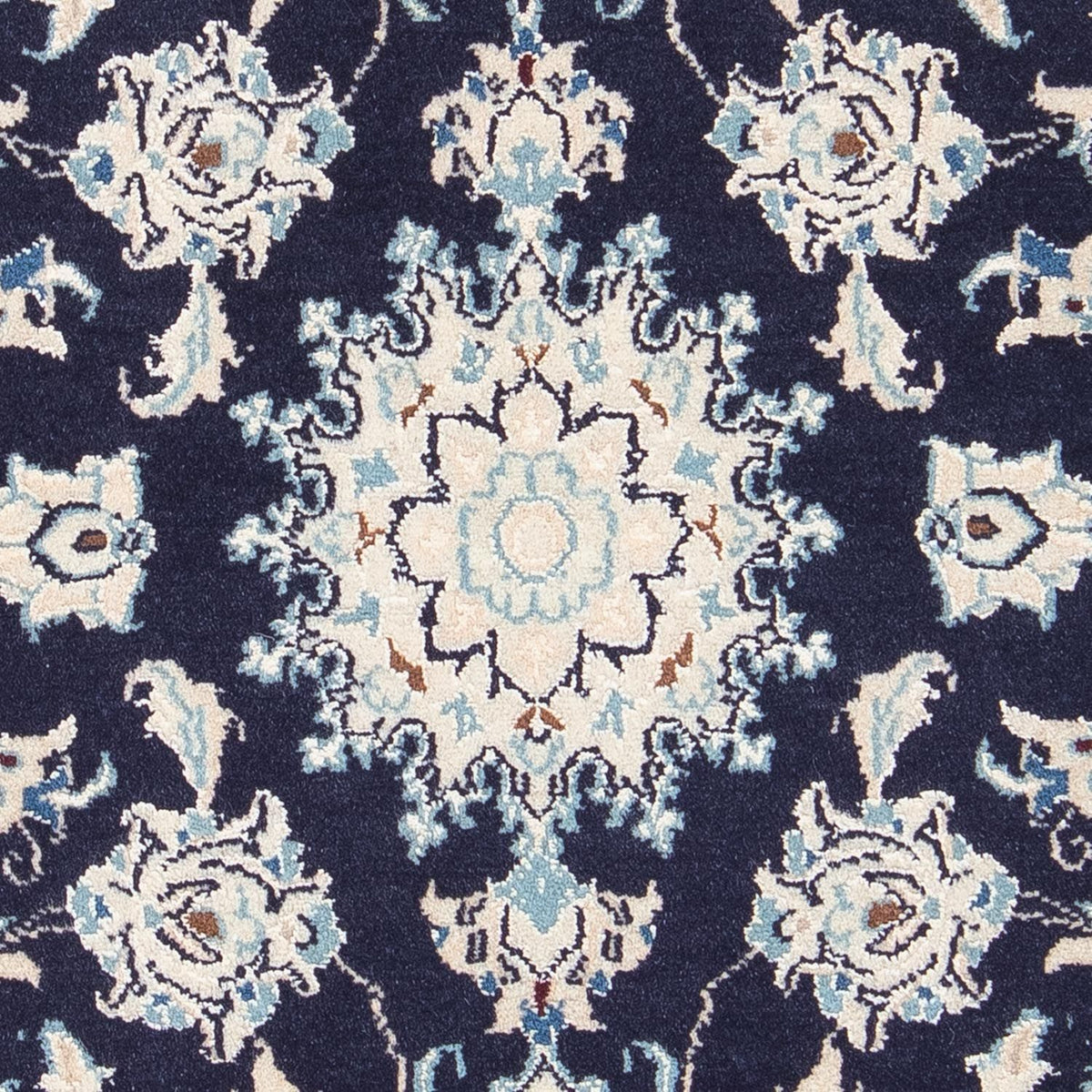 Persisk tæppe - Nain - 85 x 55 cm - mørkeblå