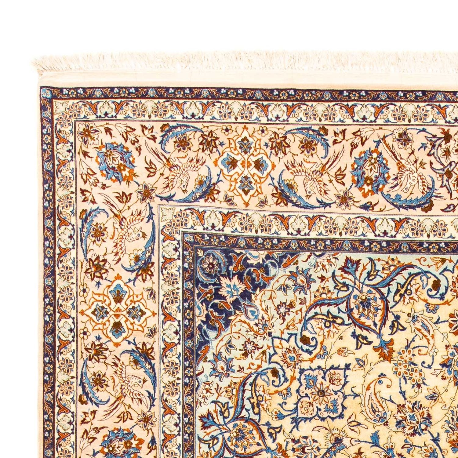 Persisk tæppe - Isfahan - Premium - 310 x 206 cm - beige