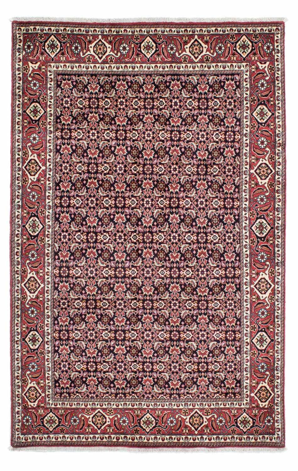 Persisk tæppe - Bijar - 220 x 136 cm - mørkeblå