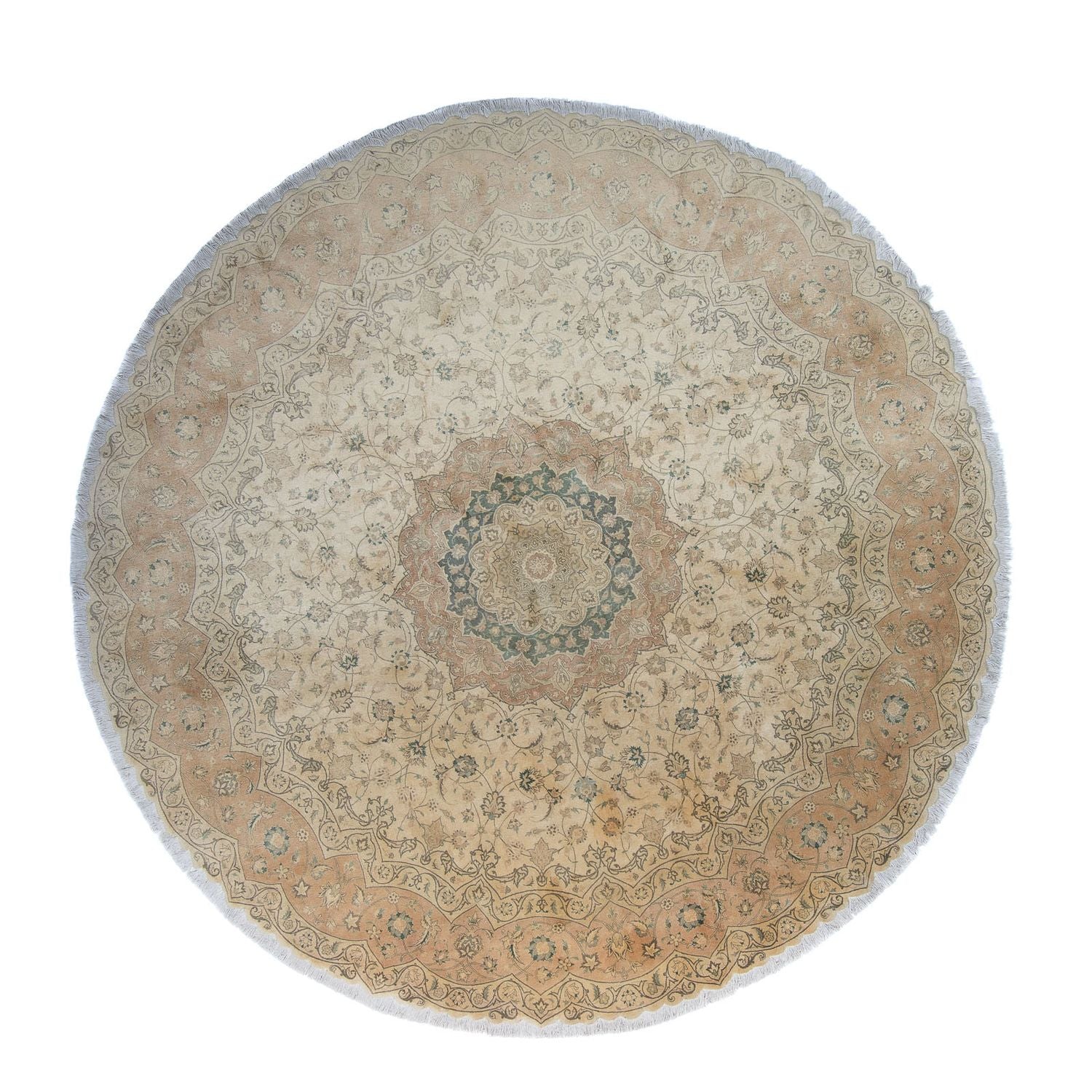 Persisk tæppe - Tabriz rundt  - 290 x 290 cm - beige