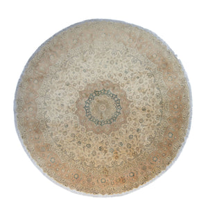 Persisk tæppe - Tabriz rundt  - 290 x 290 cm - beige