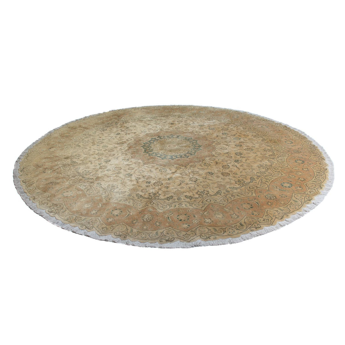 Persisk tæppe - Tabriz rundt  - 290 x 290 cm - beige