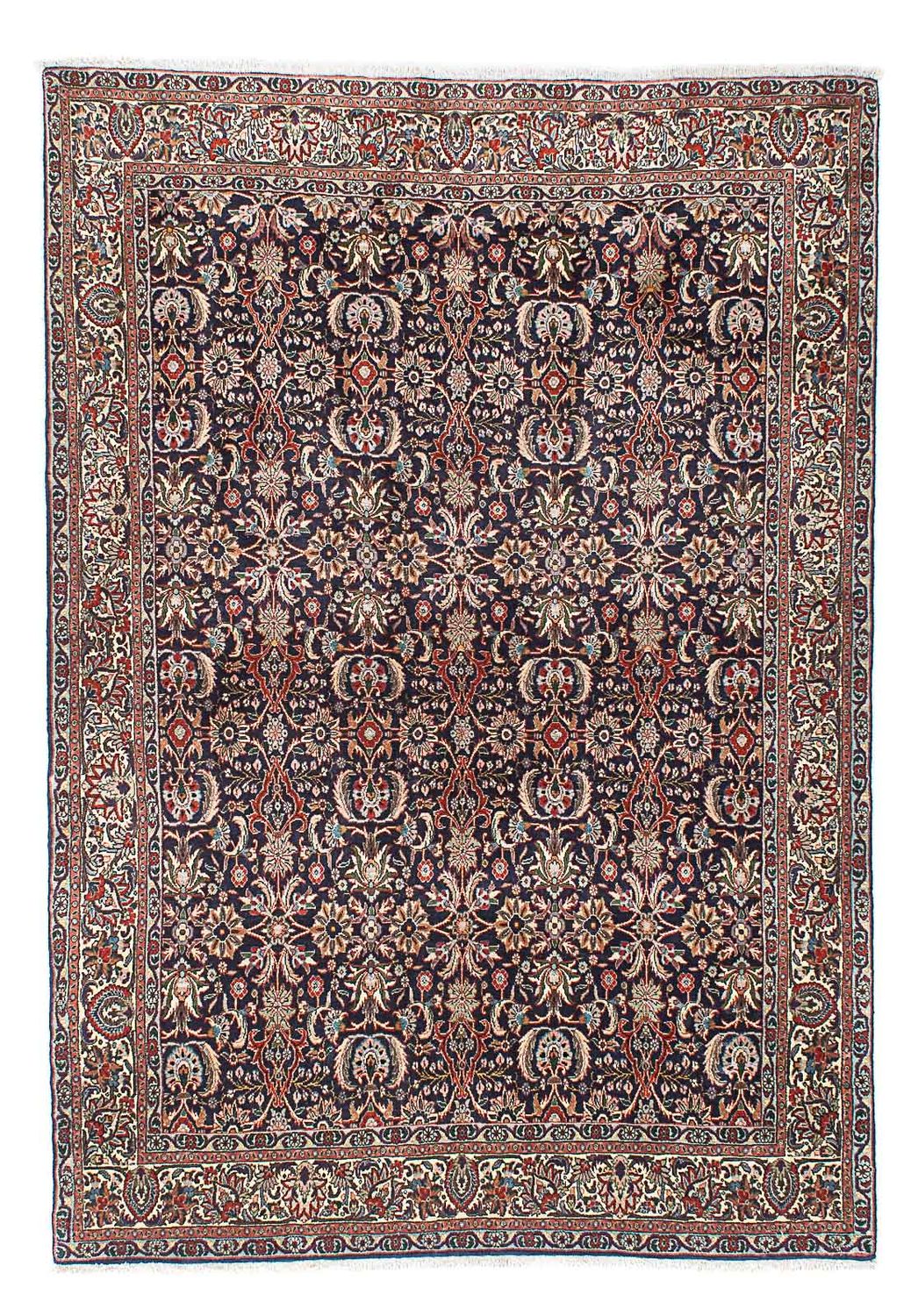 Persisk tæppe - Bijar - 203 x 141 cm - mørkeblå