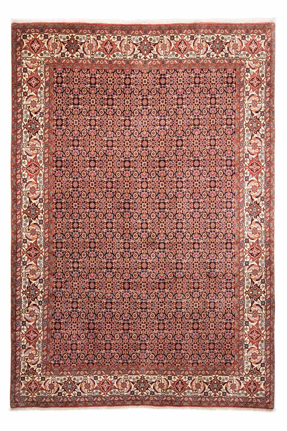 Persisk tæppe - Bijar - 297 x 202 cm - lysrød