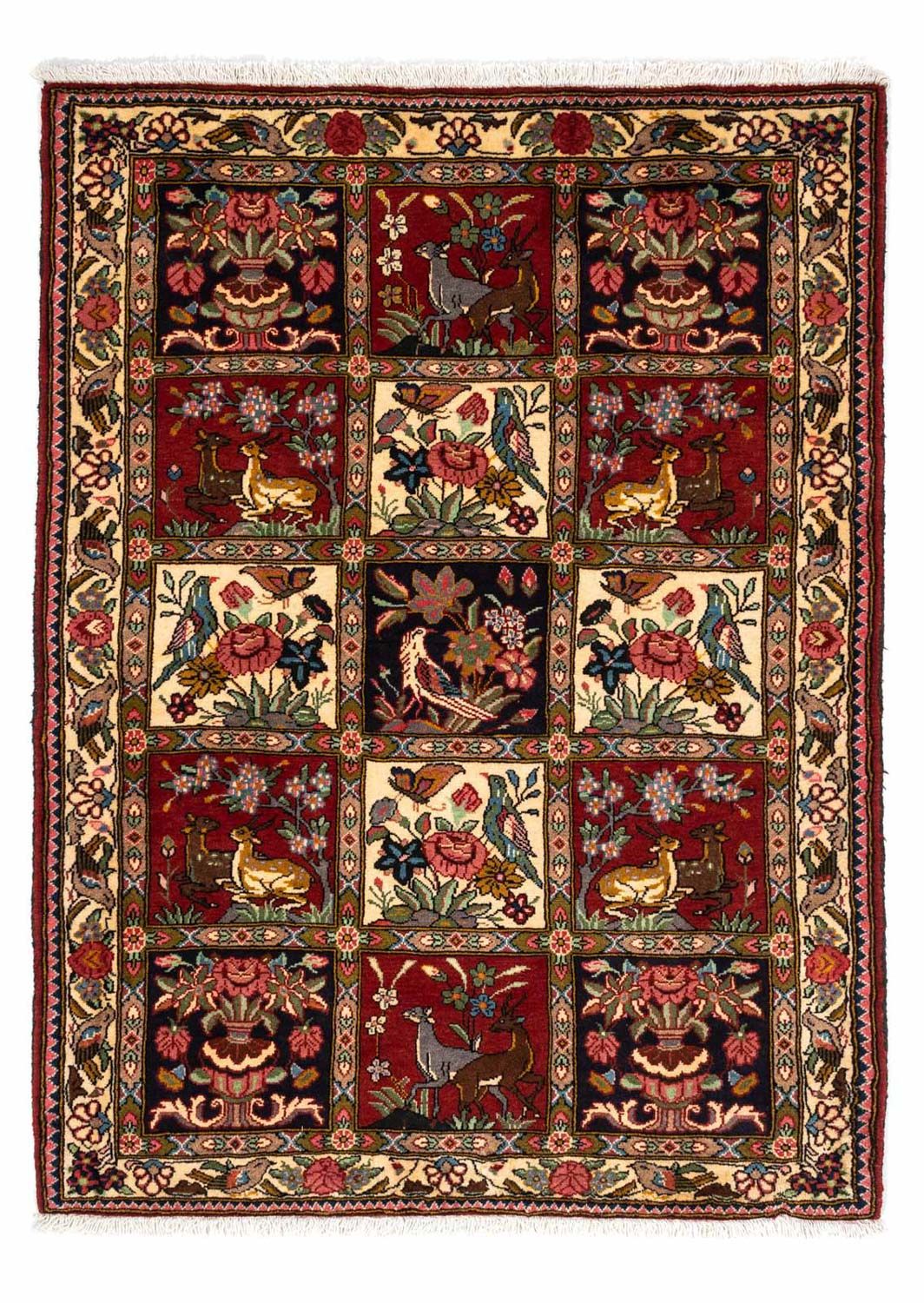 Persisk tæppe - Nomadisk - 164 x 111 cm - mørkerød